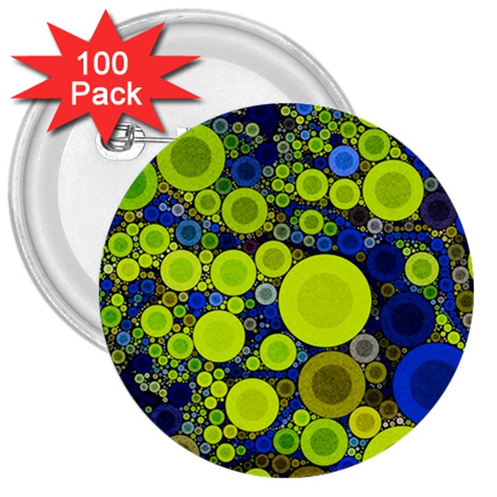 Polka Dot Retro Pattern 3  Button (100 pack)