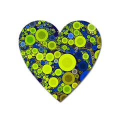 Polka Dot Retro Pattern Magnet (Heart)