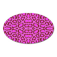 Florescent Pink Animal Print  Magnet (oval) by OCDesignss