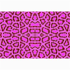 Florescent Pink Animal Print  Canvas 12  X 18  (unframed)