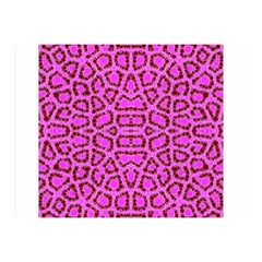 Florescent Pink Animal Print  Double Sided Flano Blanket (mini)