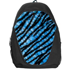 Bright Blue Tiger Bling Pattern  Backpack Bag by OCDesignss