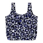 Lavender Cheetah Bling Abstract  Reusable Bag (L) Front