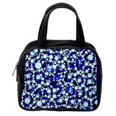 Bright Blue Cheetah Bling Abstract  Classic Handbag (one Side) by OCDesignss