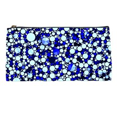 Bright Blue Cheetah Bling Abstract  Pencil Case by OCDesignss