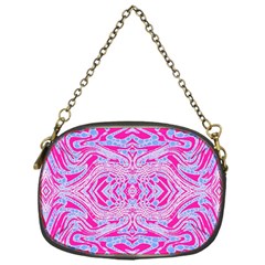 Trippy Florescent Pink Blue Abstract  Chain Purse (one Side) by OCDesignss