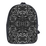 Trippy Black&white Abstract  School Bag (XL) Front