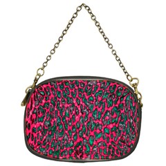 Florescent Pink Leopard Grunge  Chain Purse (one Side) by OCDesignss
