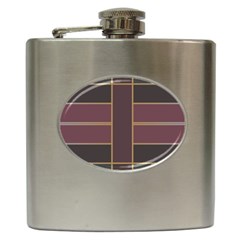 Vertical And Horizontal Rectangles Hip Flask (6 Oz) by LalyLauraFLM