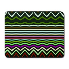 Chevrons And Distorted Stripes Small Mousepad by LalyLauraFLM