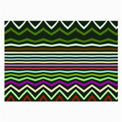 Chevrons And Distorted Stripes Large Glasses Cloth by LalyLauraFLM