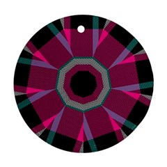 Striped Hole Ornament (round) by LalyLauraFLM