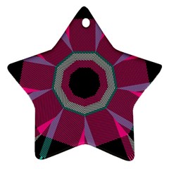 Striped Hole Ornament (star) by LalyLauraFLM