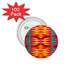 Colorful Tribal Texture 1 75  Button (100 Pack) 