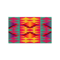 Colorful Tribal Texture Sticker (rectangular) by LalyLauraFLM