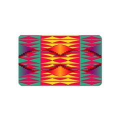 Colorful Tribal Texture Magnet (name Card) by LalyLauraFLM