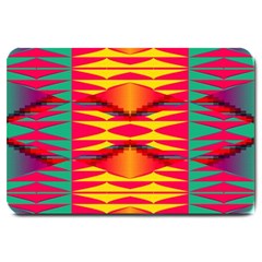 Colorful Tribal Texture Large Doormat by LalyLauraFLM