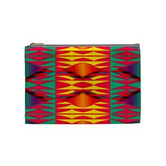 Colorful Tribal Texture Cosmetic Bag (medium) by LalyLauraFLM