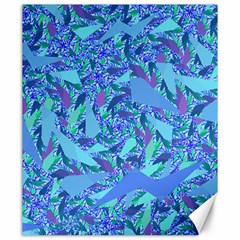 Blue Confetti Storm Canvas 20  X 24  (unframed) by KirstenStar