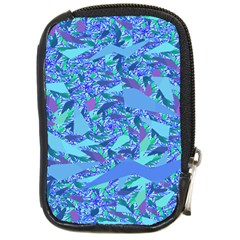 Blue Confetti Storm Compact Camera Leather Case