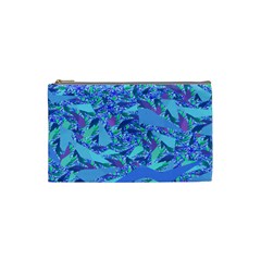 Blue Confetti Storm Cosmetic Bag (small)