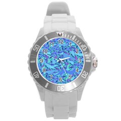 Blue Confetti Storm Plastic Sport Watch (large)