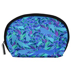 Blue Confetti Storm Accessory Pouch (large) by KirstenStar