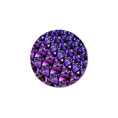  Blue Purple Glass Golf Ball Marker 10 Pack