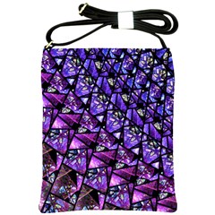  Blue Purple Glass Shoulder Sling Bag