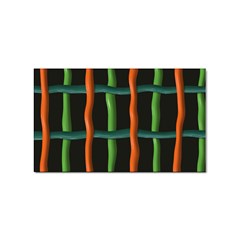 Orange Green Wires Sticker (rectangular)