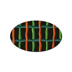 Orange Green Wires Sticker Oval (100 Pack) by LalyLauraFLM