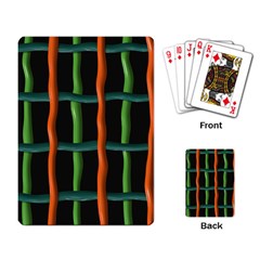 Orange Green Wires Playing Cards Single Design