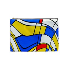 Colorful Distorted Shapes Cosmetic Bag (medium) by LalyLauraFLM