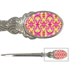 Pink And Yellow Rave Pattern Letter Opener by KirstenStar