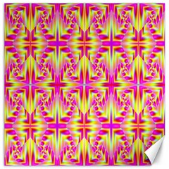 Pink And Yellow Rave Pattern Canvas 12  X 12  (unframed) by KirstenStar