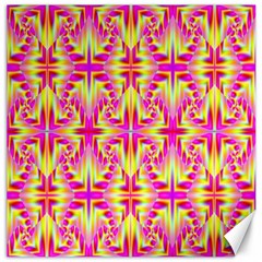 Pink And Yellow Rave Pattern Canvas 20  X 20  (unframed) by KirstenStar