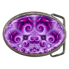 Purple Ecstasy Fractal Belt Buckle by KirstenStar