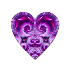 Purple Ecstasy Fractal Magnet (heart) by KirstenStar