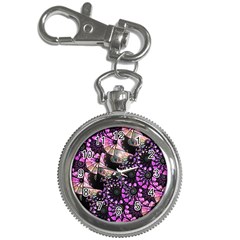 Hippy Fractal Spiral Stacks Key Chain Watch by KirstenStar