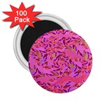 Bright Pink Confetti Storm 2.25  Button Magnet (100 pack) Front