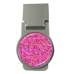 Bright Pink Confetti Storm Money Clip (round) by KirstenStar