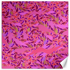 Bright Pink Confetti Storm Canvas 12  X 12  (unframed) by KirstenStar