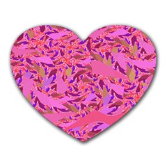 Bright Pink Confetti Storm Mouse Pad (heart) by KirstenStar