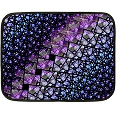 Dusk Blue And Purple Fractal Mini Fleece Blanket (two Sided) by KirstenStar