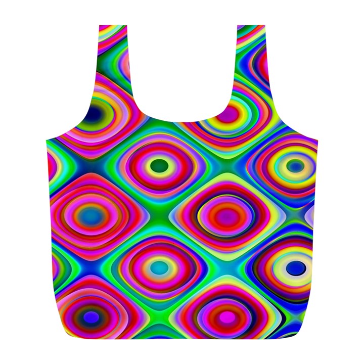 Psychedelic Checker Board Reusable Bag (L)