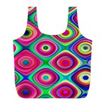 Psychedelic Checker Board Reusable Bag (L) Back