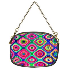 Psychedelic Checker Board Chain Purse (two Sided)  by KirstenStar