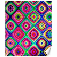 Psychedelic Checker Board Canvas 8  X 10  (unframed) by KirstenStar