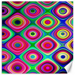 Psychedelic Checker Board Canvas 20  X 20  (unframed) by KirstenStar