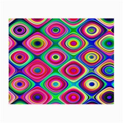 Psychedelic Checker Board Glasses Cloth (small, Two Sided)